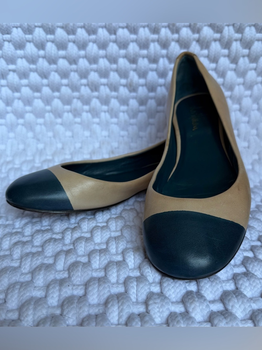 Cole Haan Tan and Blue Ballet Flats 6 1/2 B